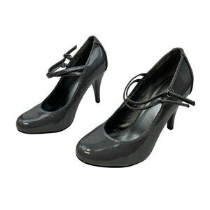 Gabriella Rocha Womens Round Toe Heels Double Strap Gray Size 8.5W